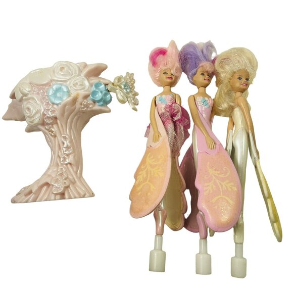 Flying Fairy Dancers Lot Of 3 Dolls With 1 Twirl Base 1994 L.G.T.I. Vintage WORK - Picture 2 of 12